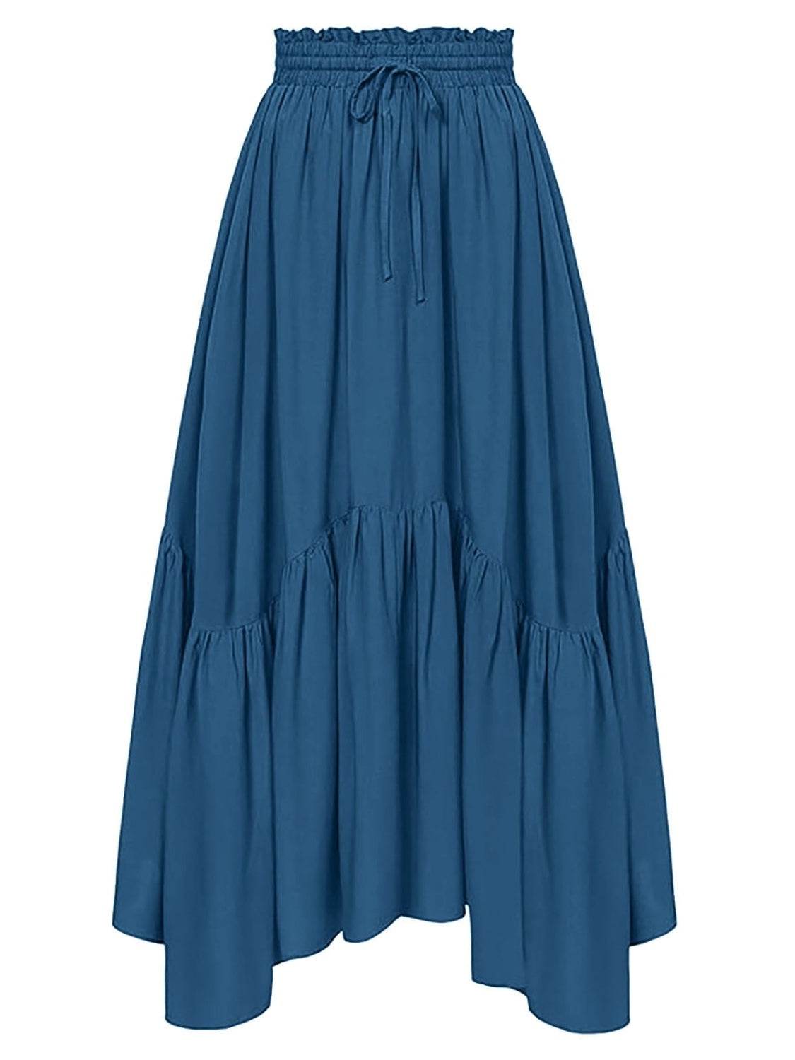 Smocked Waist Band Ruched Layered Skirt - UnLaced Boutique