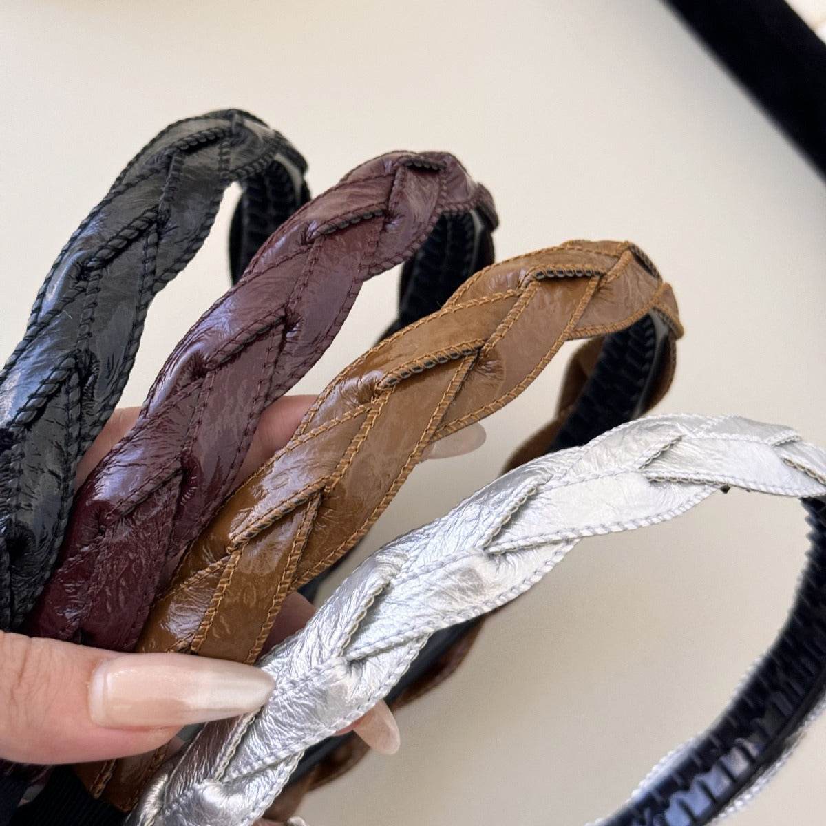 PU Leather Braided Hair Headband - UnLaced Boutique