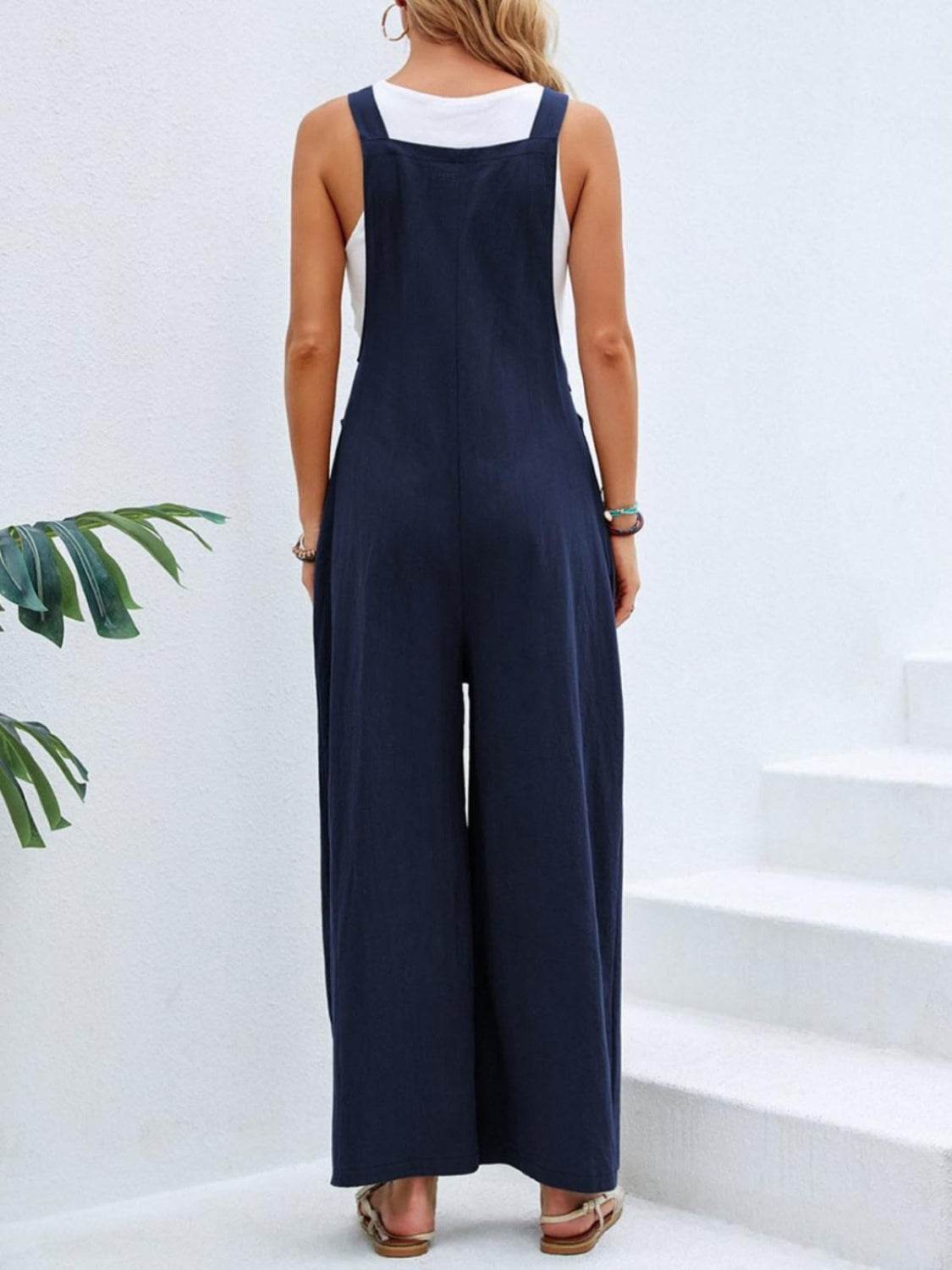 Full Size Square Neck Wide Strap Overalls - UnLaced Boutique