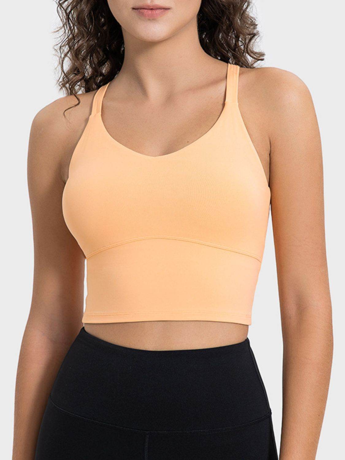 Millennia Crisscross Round Neck Active Tank - UnLaced Boutique