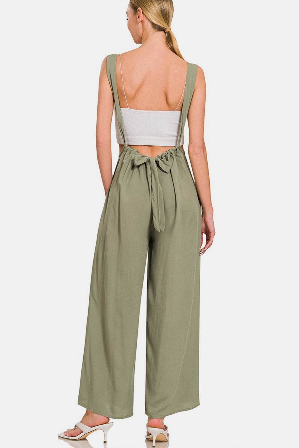 Zenana Pocketed Wide Strap Wide Leg Overalls - UnLaced Boutique