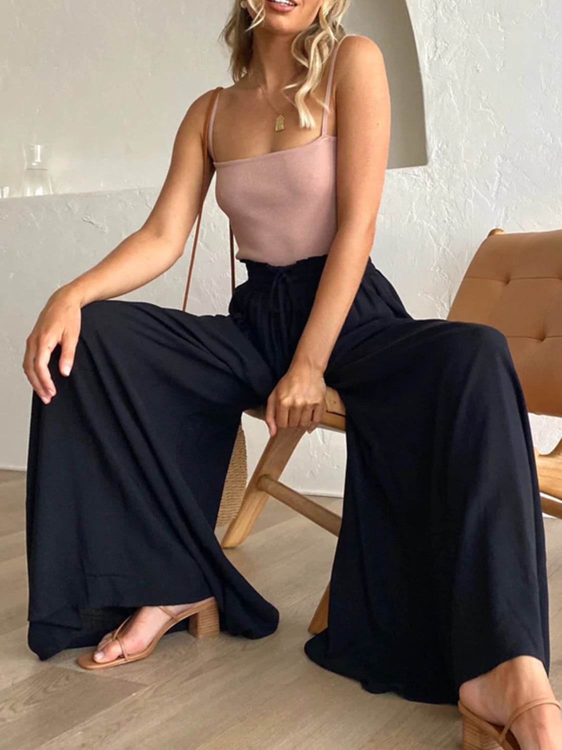 High Waist Wide Leg Pants - UnLaced Boutique