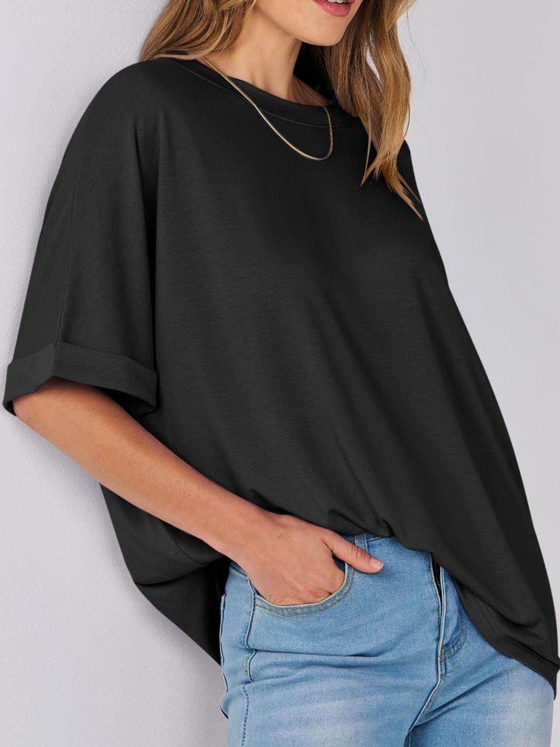 Round Neck Half Sleeve T-Shirt - UnLaced Boutique