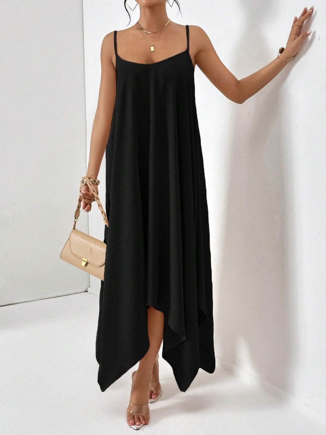 Scoop Neck Midi Cami Dress - UnLaced Boutique
