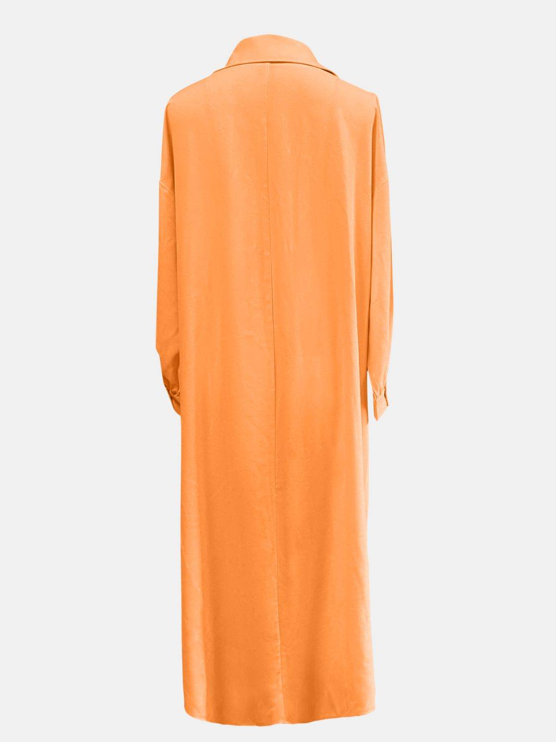 Full Size High-Low Collared Neck Long Sleeve Shirt - UnLaced Boutique