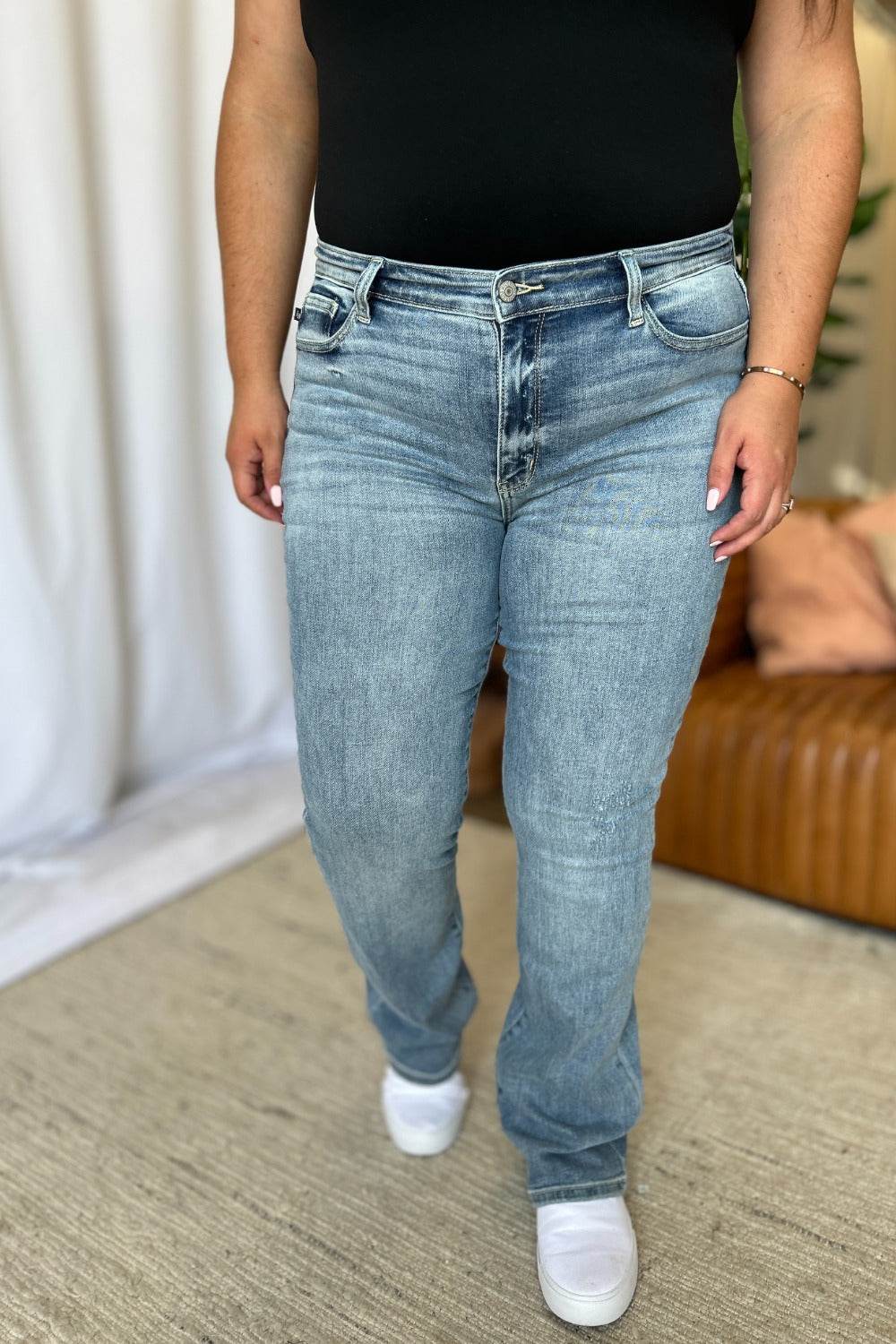 Judy Blue Full Size Medium Rise Bootcut Jeans - UnLaced Boutique