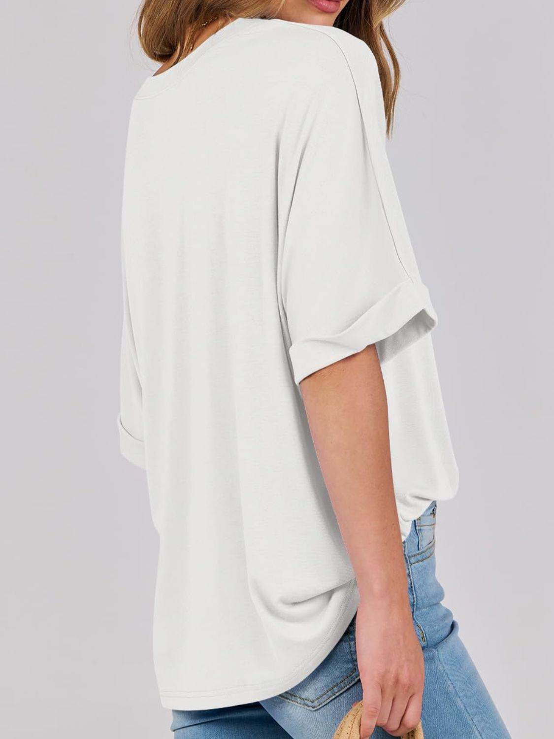 Round Neck Half Sleeve T-Shirt - UnLaced Boutique