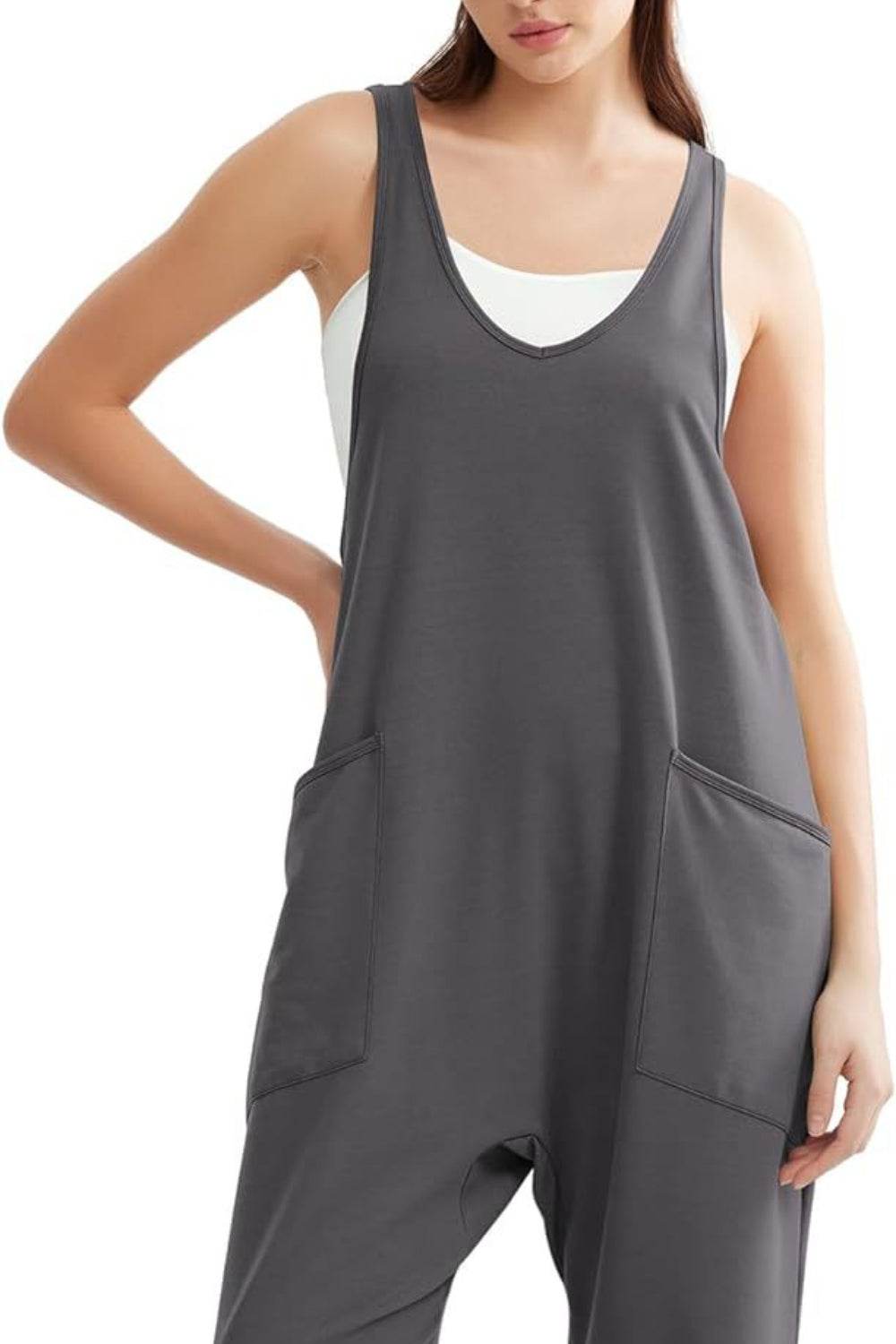 Lovelet V-Neck Wide Strap Overalls - UnLaced Boutique