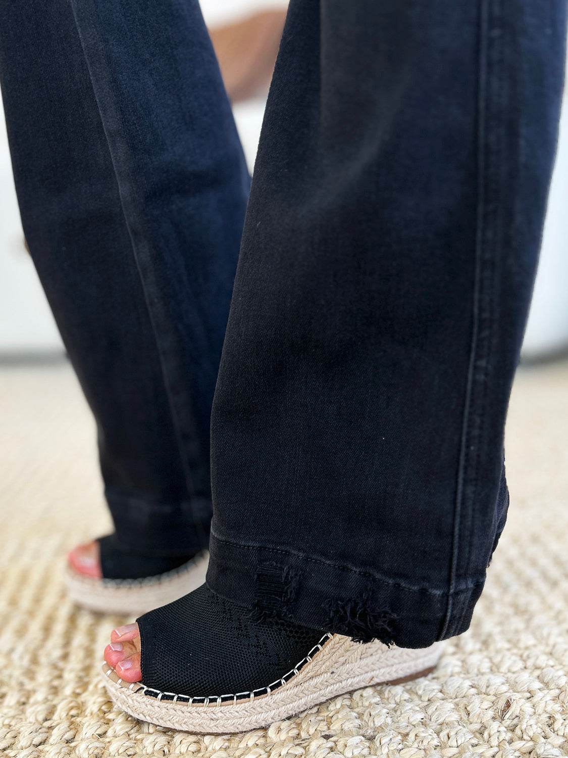 Judy Blue Full Size High Waist Distressed Flare Jeans - UnLaced Boutique