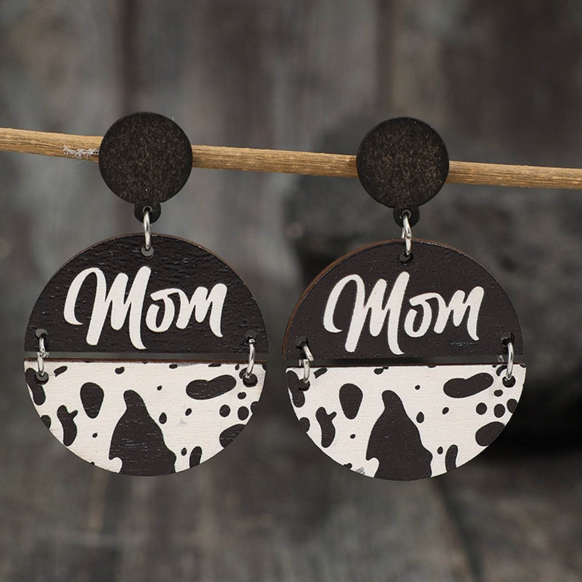 Alloy Wooden Dangle Earrings - UnLaced Boutique