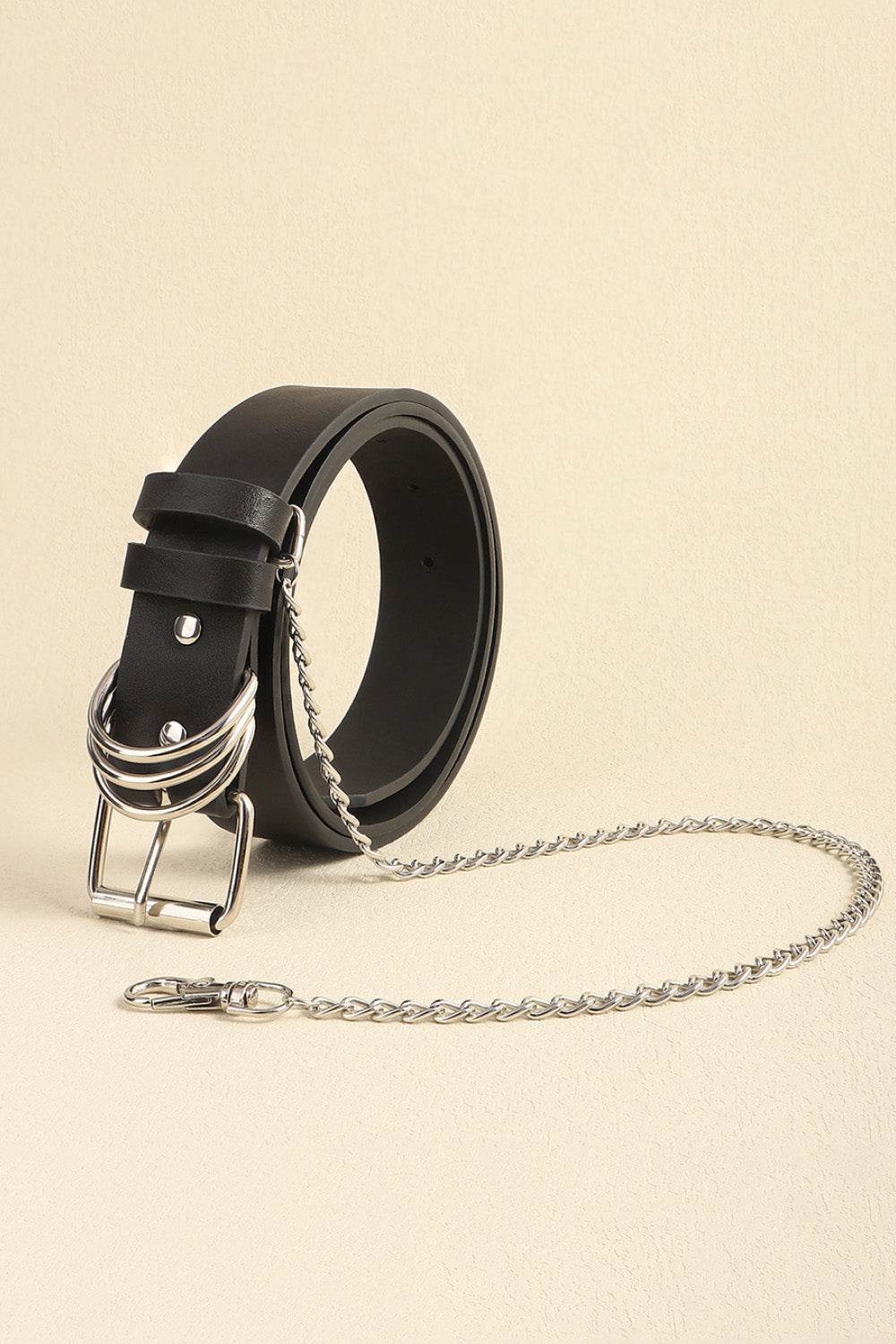 PU Leather Alloy Chain Belt - UnLaced Boutique
