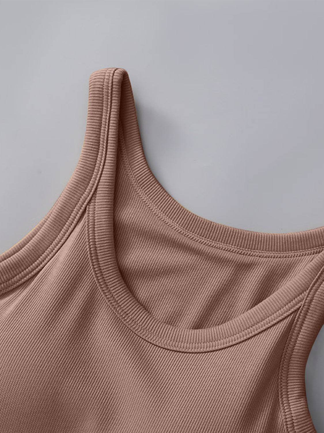 Round Neck Tank with Bra - UnLaced Boutique