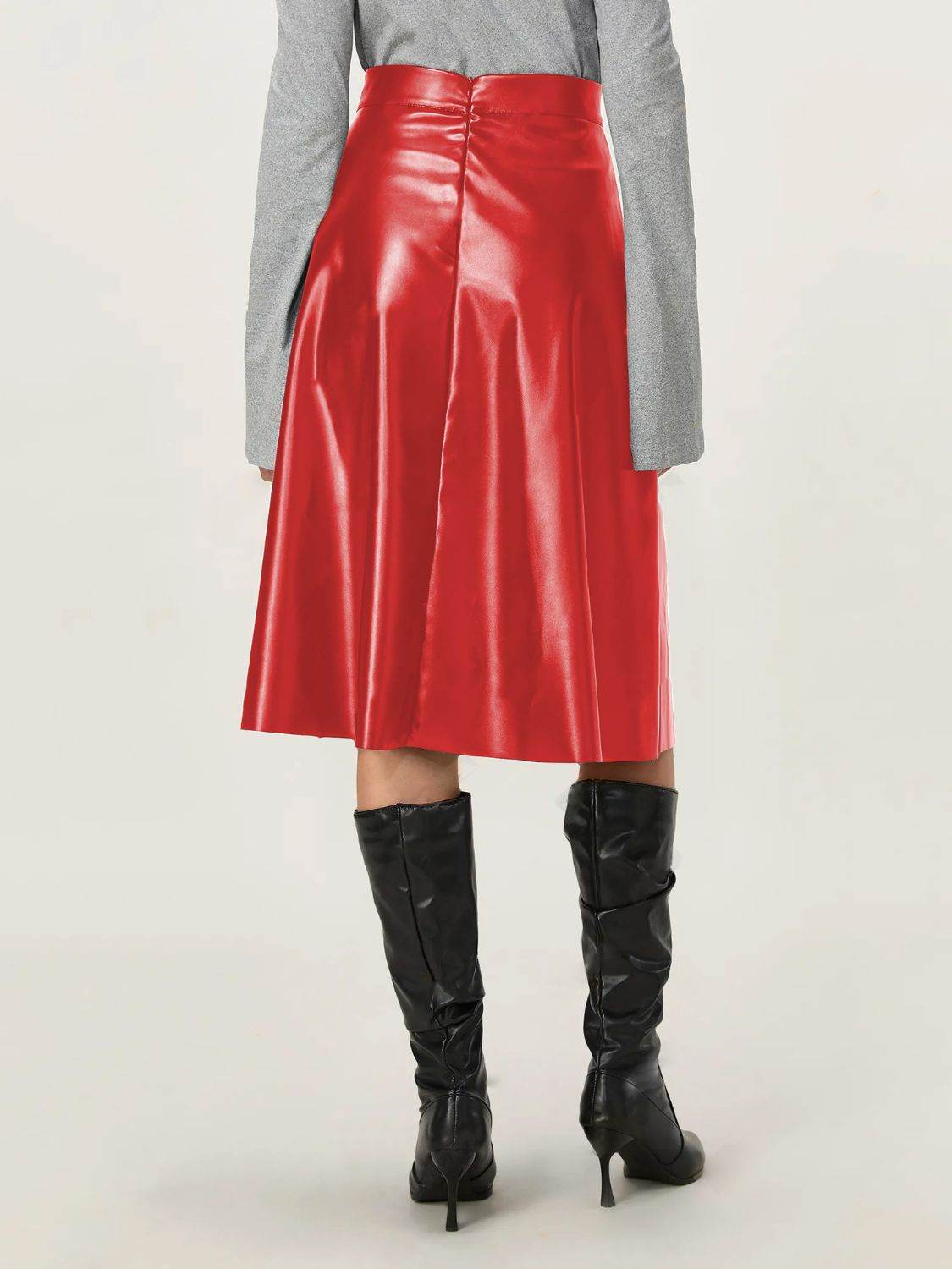 High Waist Skirt with Zipper - UnLaced Boutique