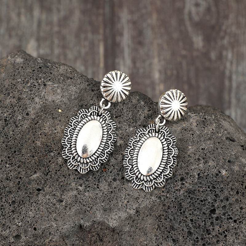 Alloy Flower Dangle Earrings - UnLaced Boutique