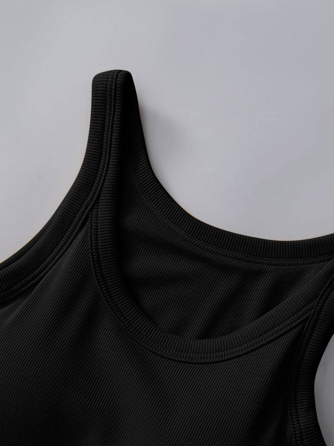 Round Neck Tank with Bra - UnLaced Boutique
