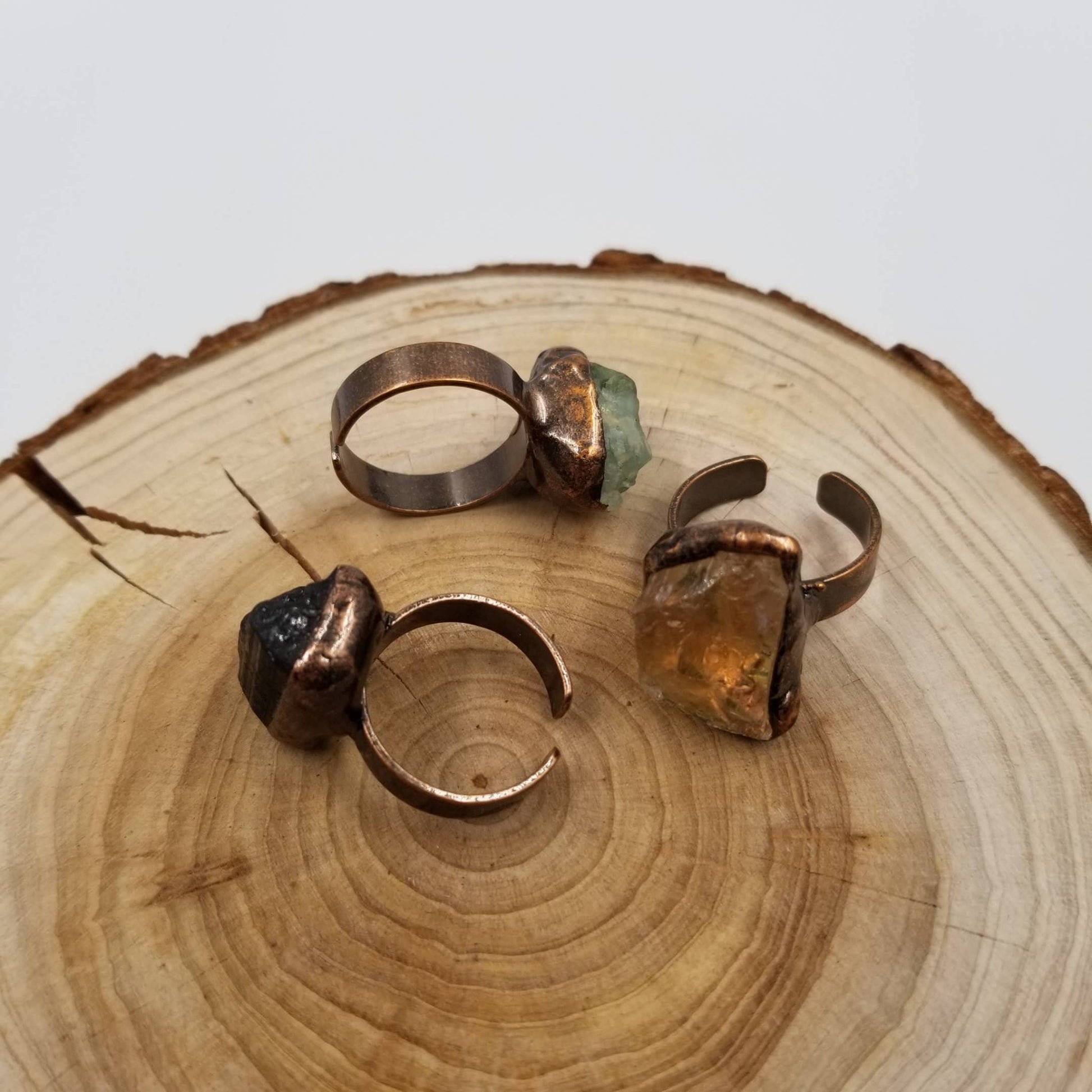 Adjustable Natural Stone Chakra Ring - UnLaced Boutique