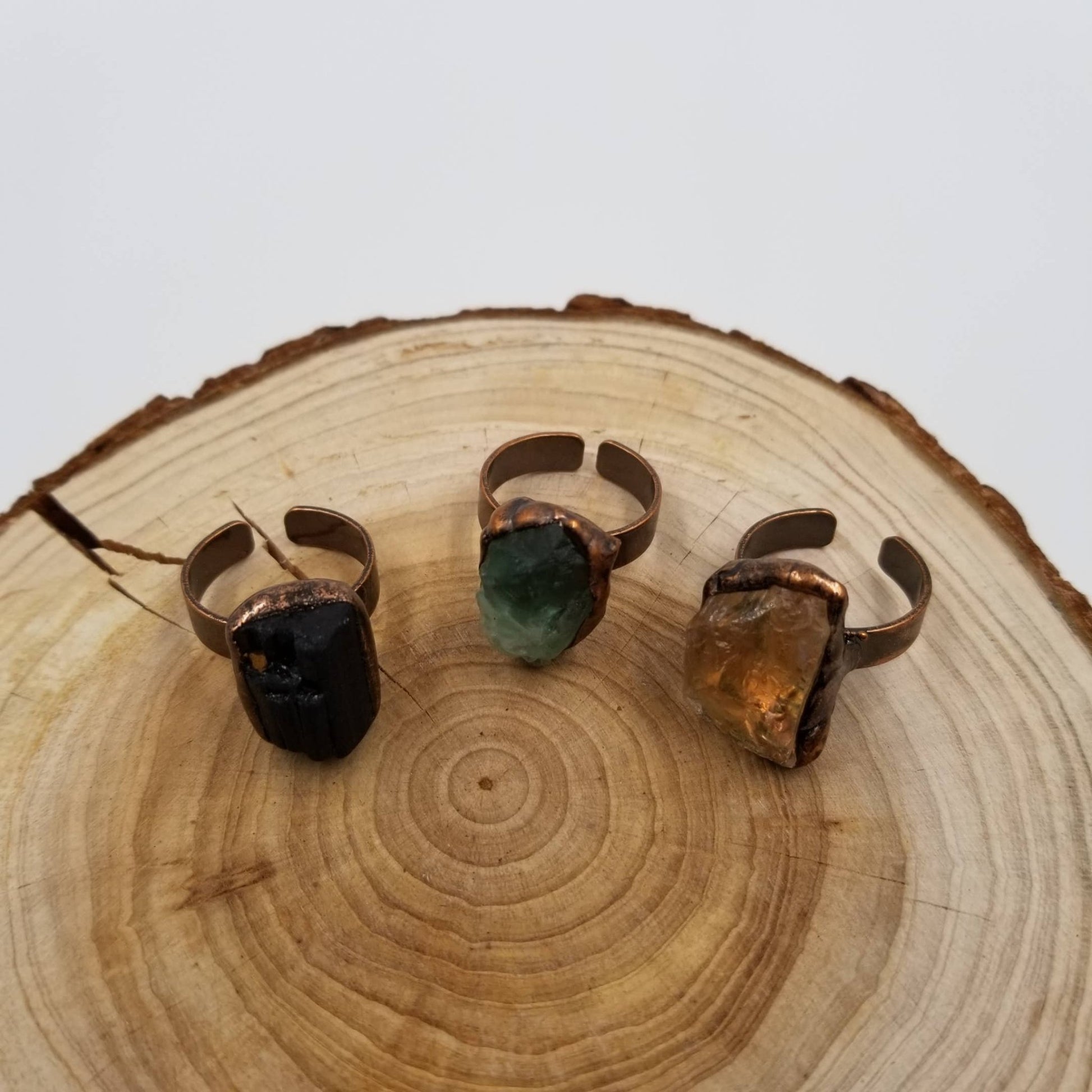 Adjustable Natural Stone Chakra Ring - UnLaced Boutique