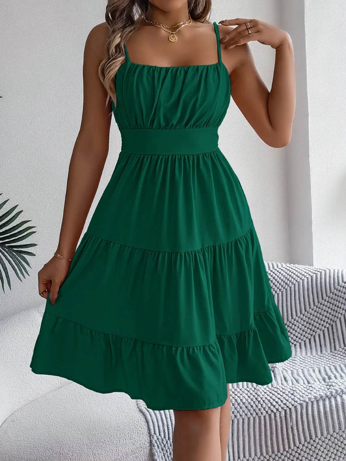 Smocked Back Tiered Cami Dress - UnLaced Boutique
