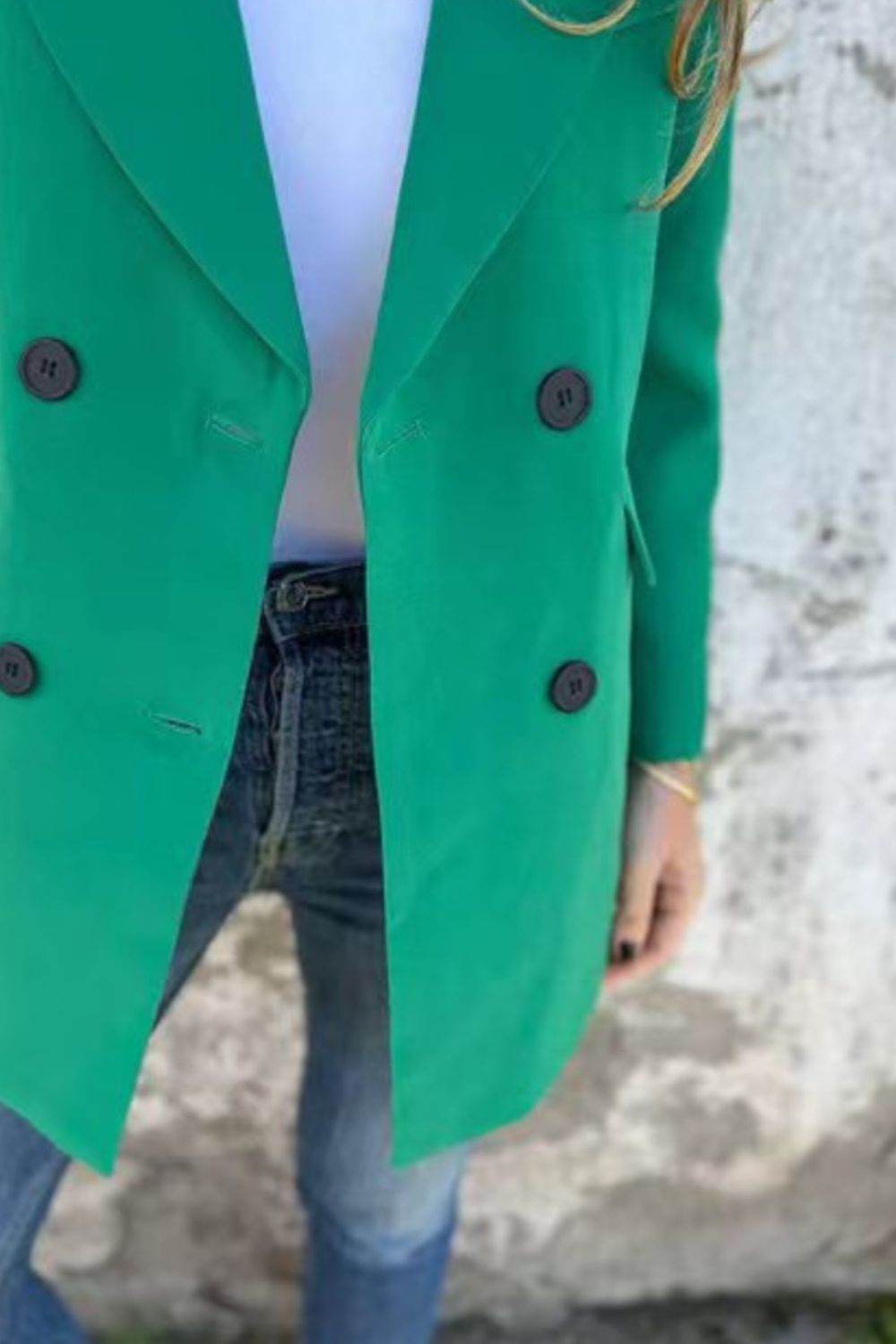 Full Size Collared Neck Long Sleeve Blazer - UnLaced Boutique