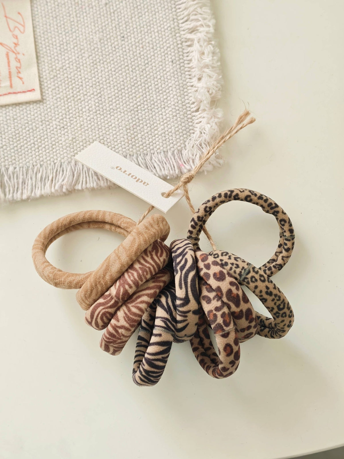 Animal Print Skinny Seamless Hair Ties (Set of 10) - UnLaced Boutique