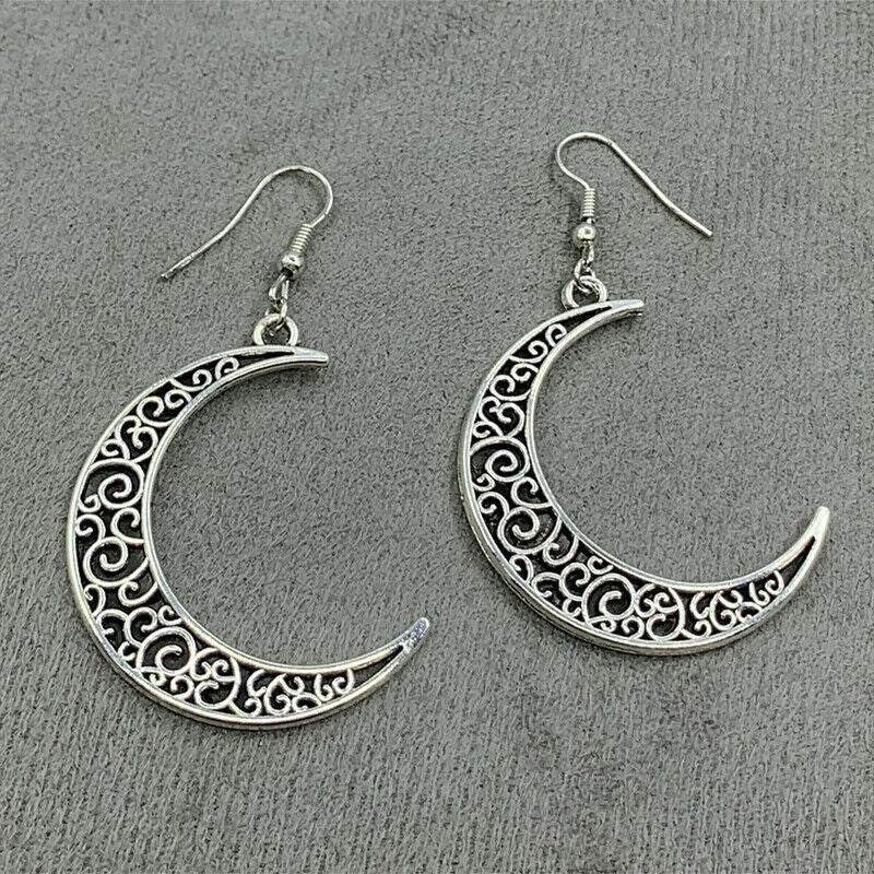 Alloy Cutout Moon Earrings - UnLaced Boutique