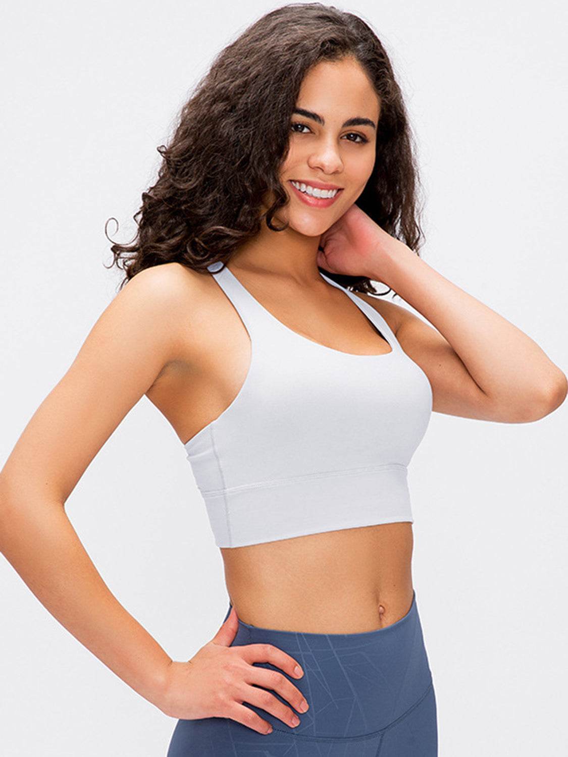 Millennia Crisscross Scoop Neck Active Tank - UnLaced Boutique