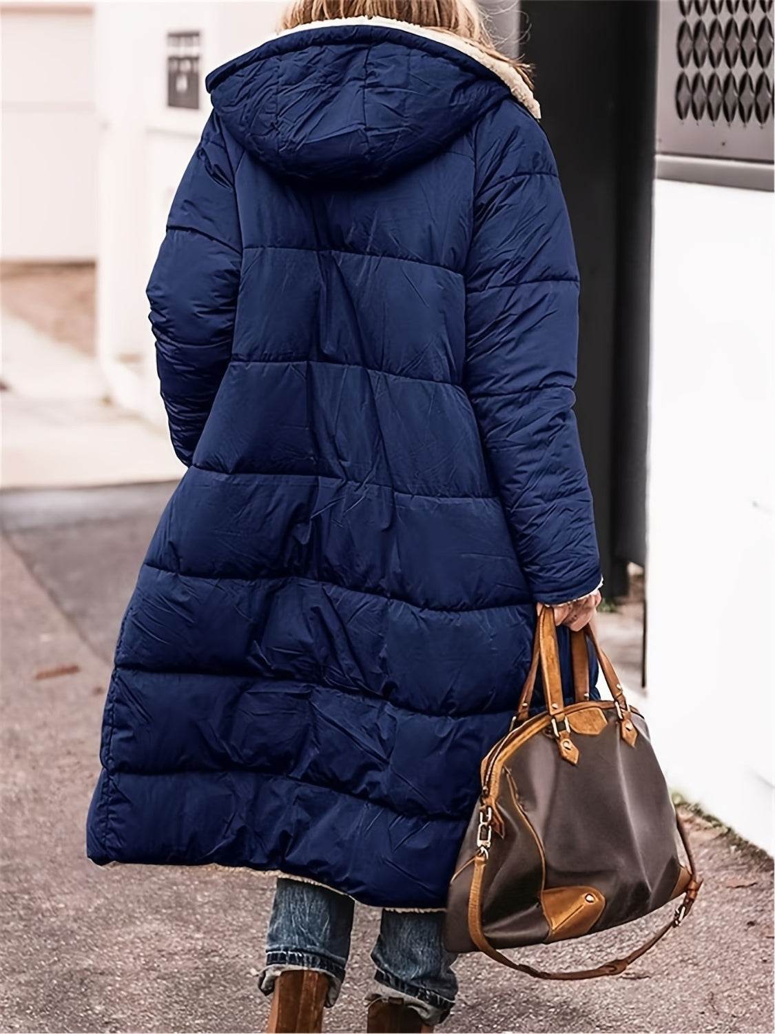 Full Size Zip Up Sherpa Hooded Coat - UnLaced Boutique
