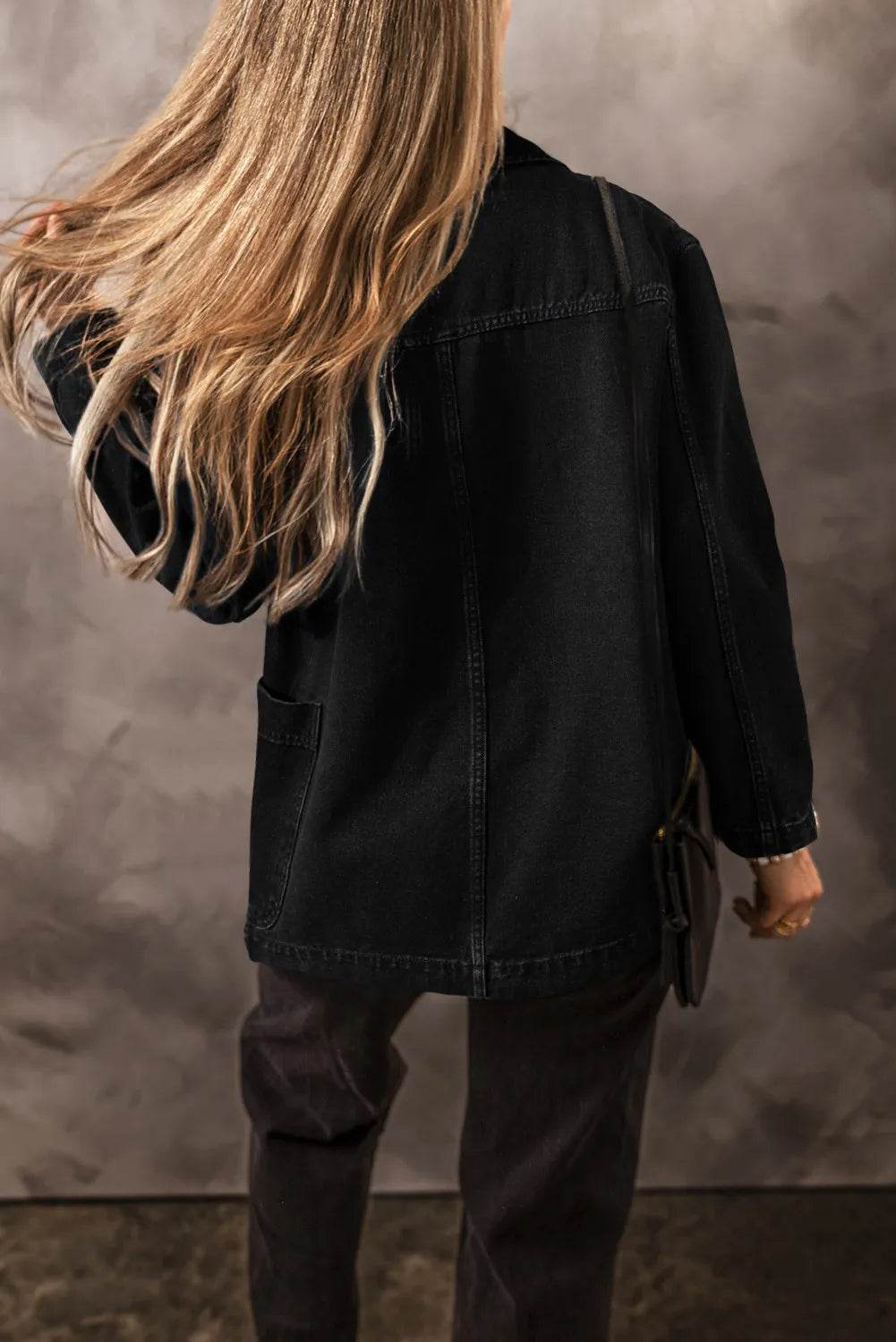 Pocketed Long Sleeve Denim Jacket - UnLaced Boutique