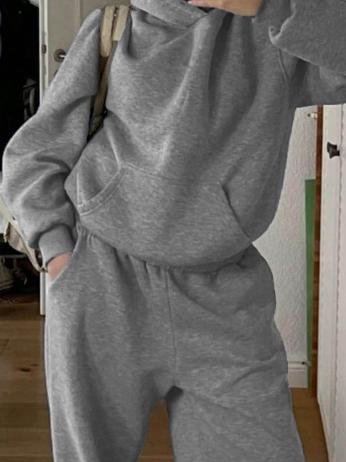Devine Long Sleeve Hooded Jumpsuit with Pockets - UnLaced Boutique