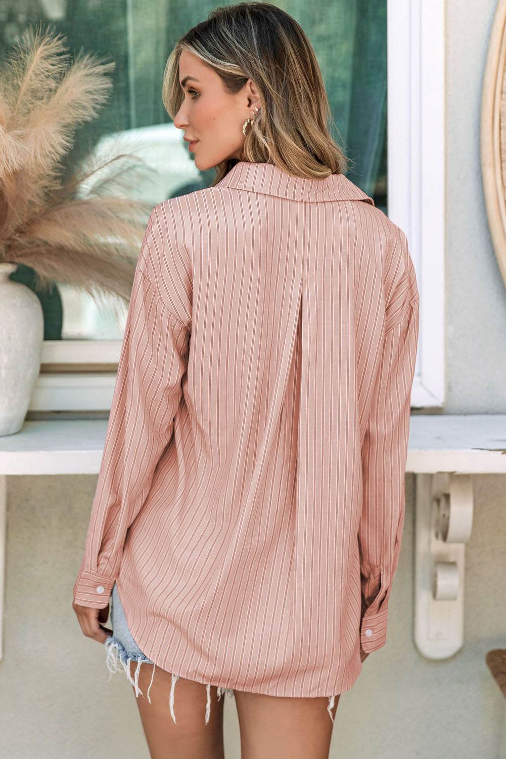 Striped Button Up Long Sleeve Shirt - UnLaced Boutique
