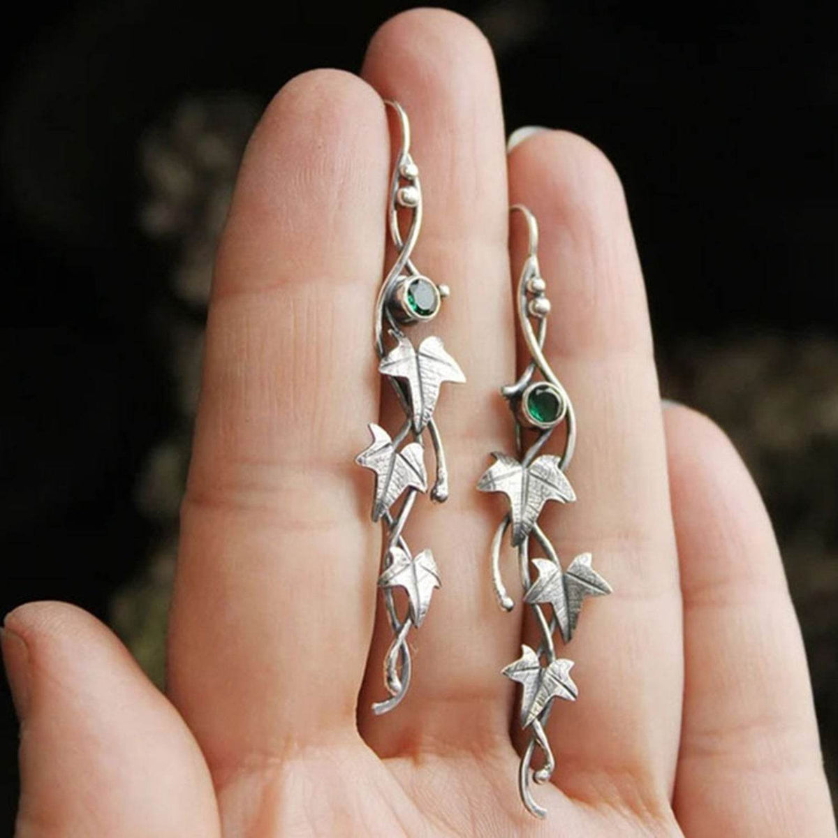 Ivy Leaf Alloy Dangle Earrings - UnLaced Boutique