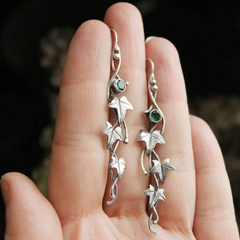 Ivy Leaf Alloy Dangle Earrings - UnLaced Boutique