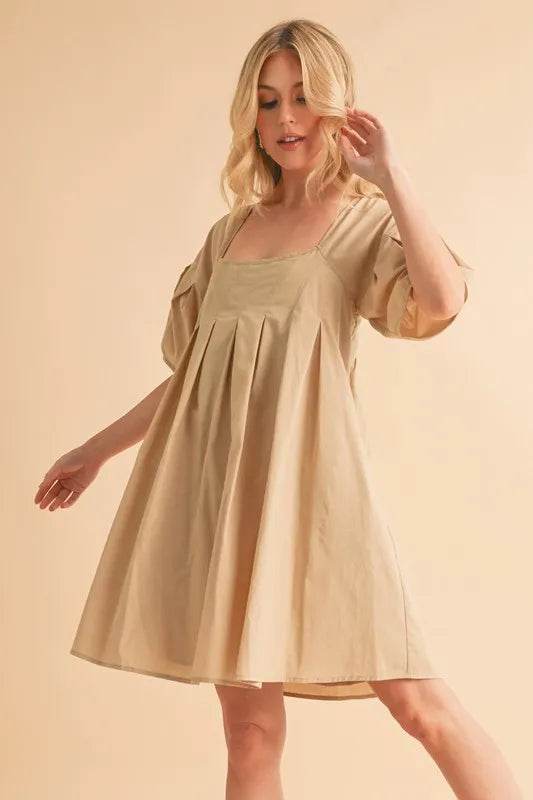 Aemi + Co Square Neck Babydoll Dress with Pockets - UnLaced Boutique