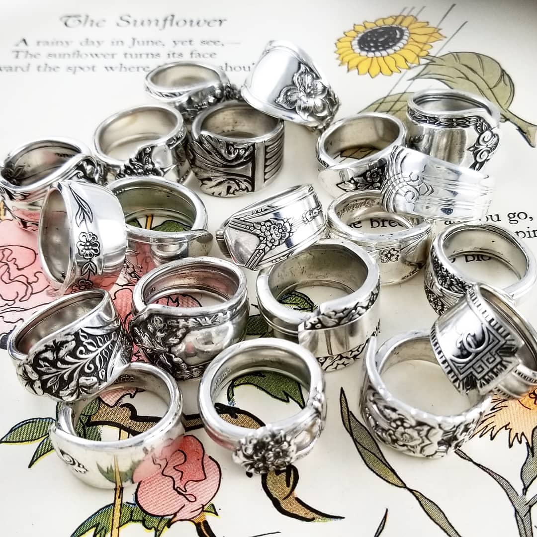 Silverplate Spoon Rings