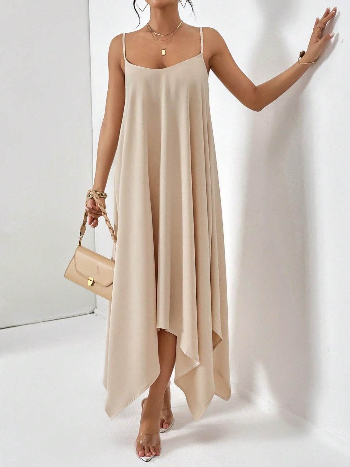 Scoop Neck Midi Cami Dress - UnLaced Boutique