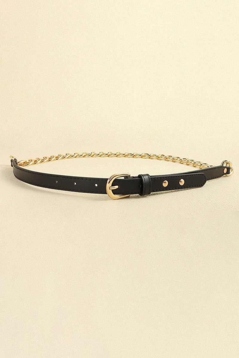 PU Leather Chain Belt - UnLaced Boutique