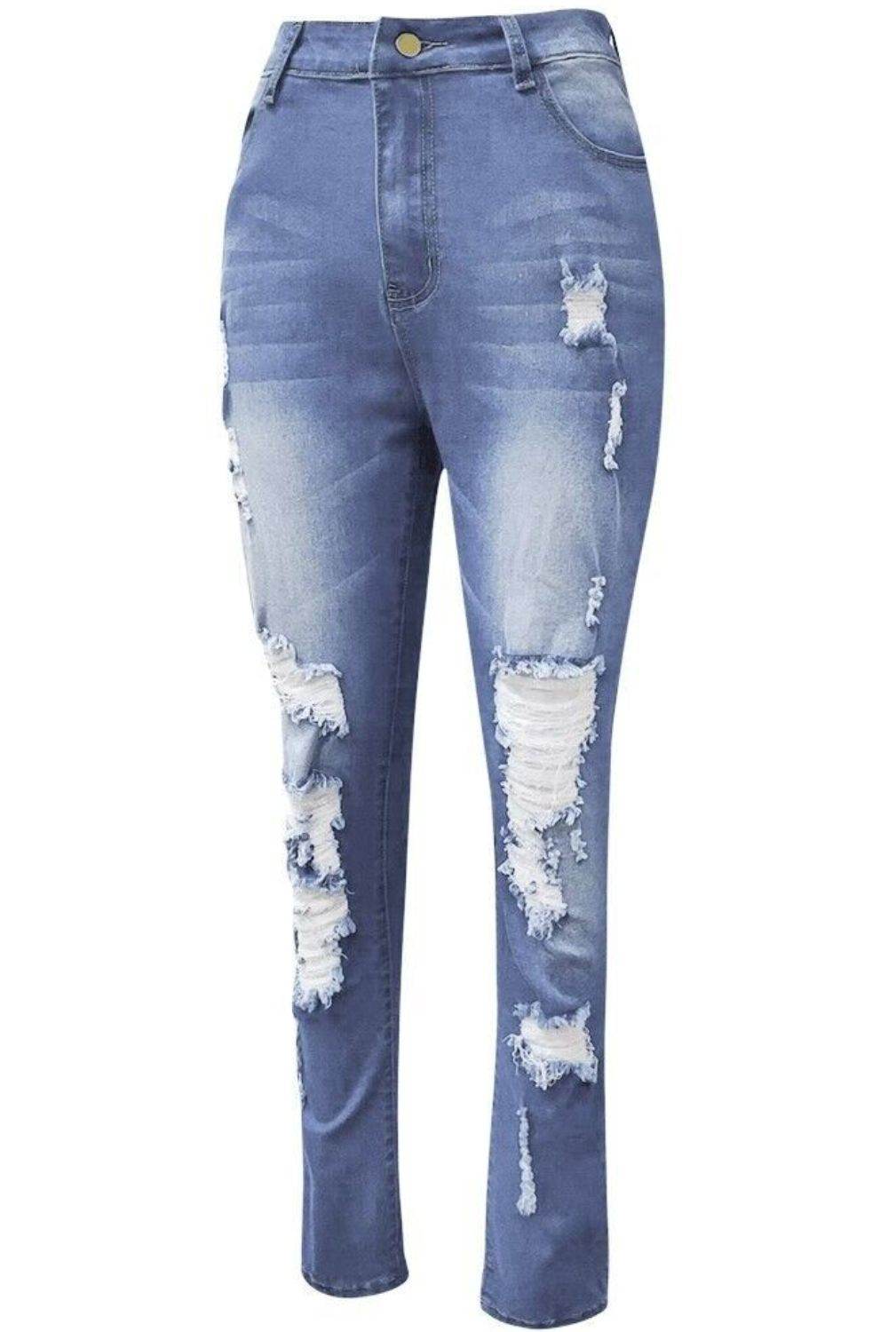Full Size Distressed Skinny Jeans Plus Size - UnLaced Boutique