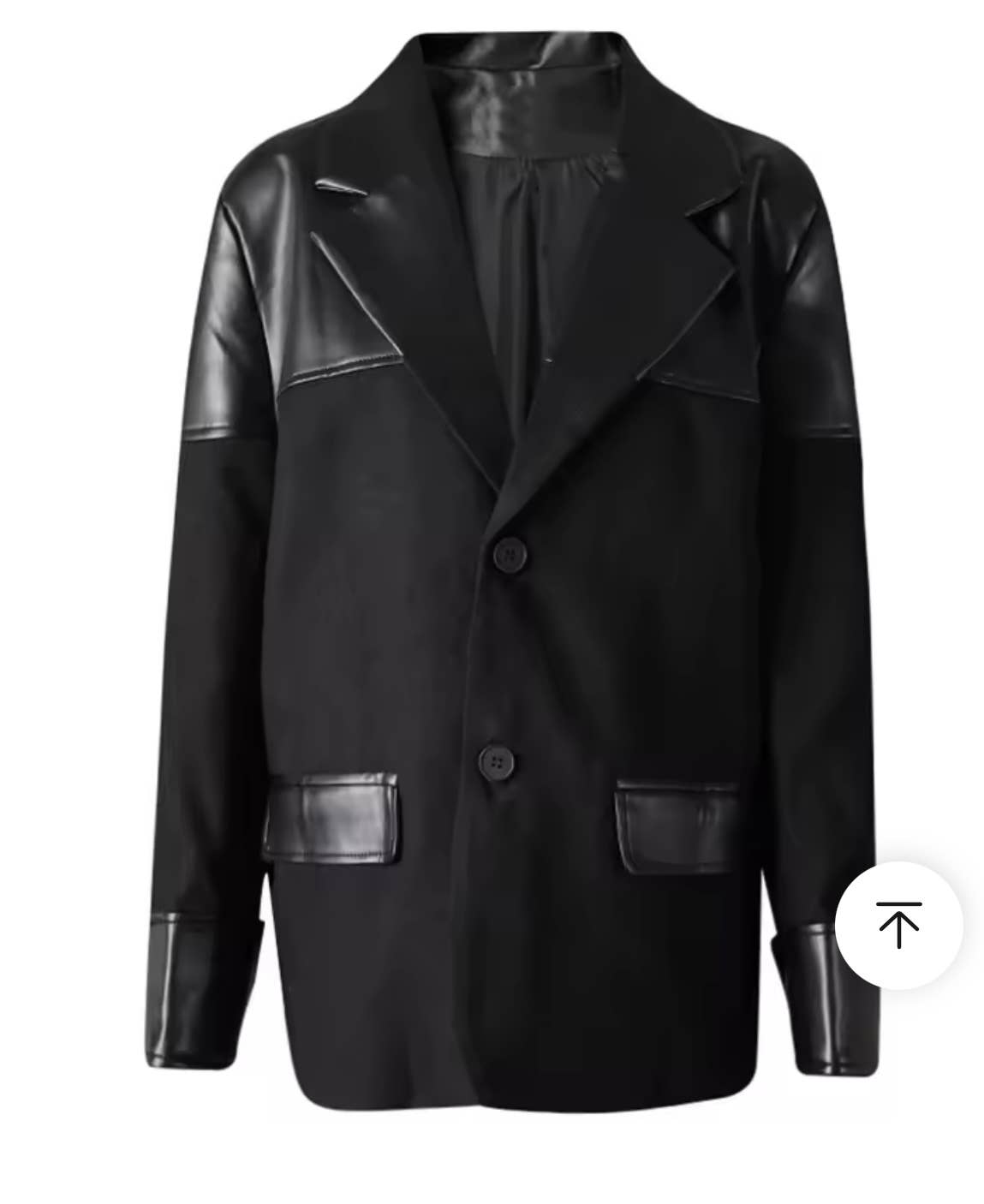 Vegan Leather Blazer