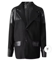 Vegan Leather Blazer