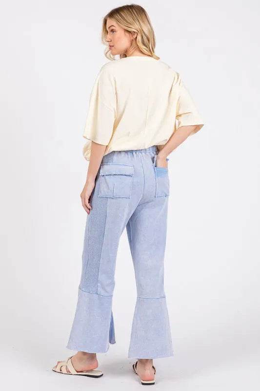 SAGE+FIG Vintage Washed Flared Panel Pants - UnLaced Boutique