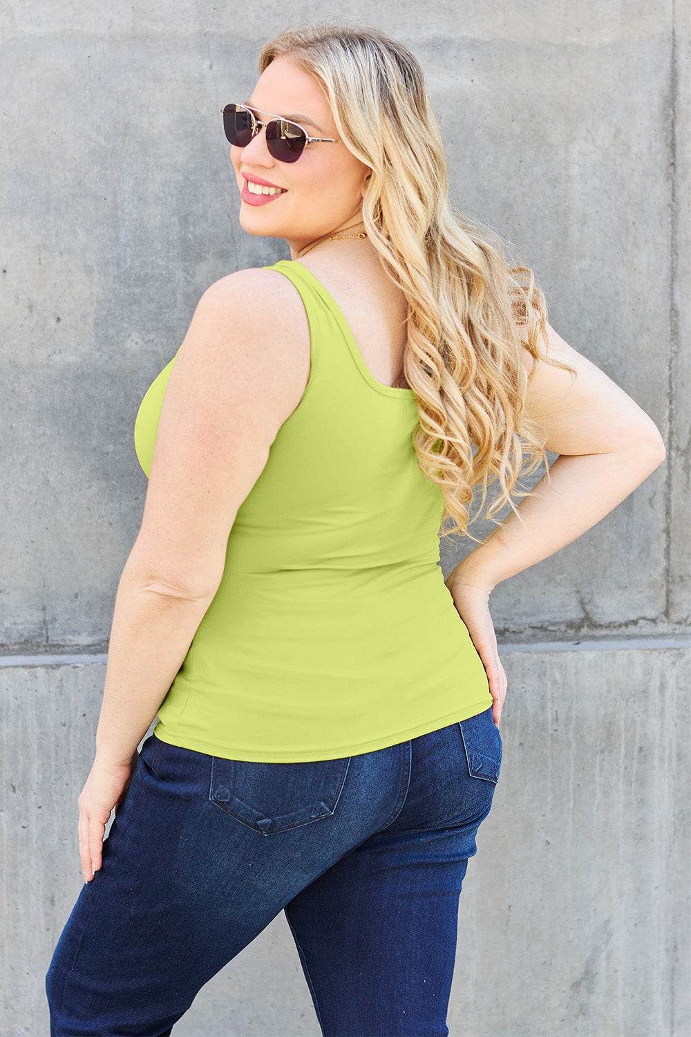 Basic Bae Full Size Square Neck Wide Strap Tank - UnLaced Boutique