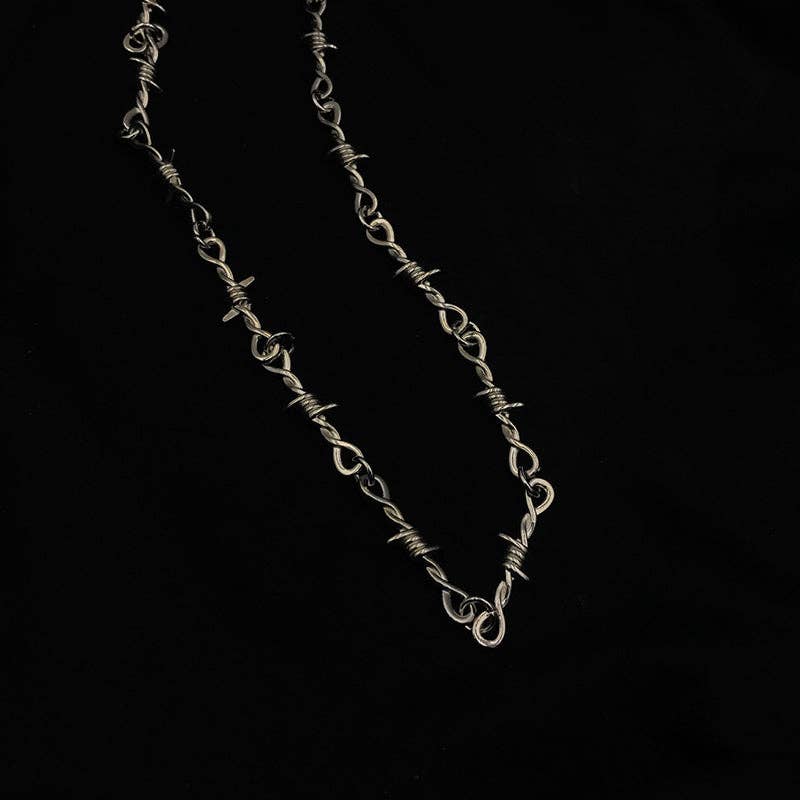 Barbed Wire Barbed Chain Necklace - UnLaced Boutique