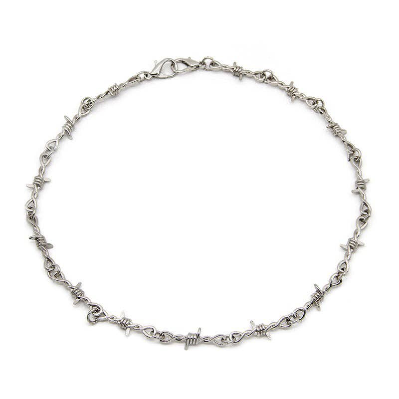 Barbed Wire Barbed Chain Necklace - UnLaced Boutique