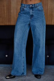 BD340 | Woven Cotton Viscose Denim Straight Leg Pants - UnLaced Boutique