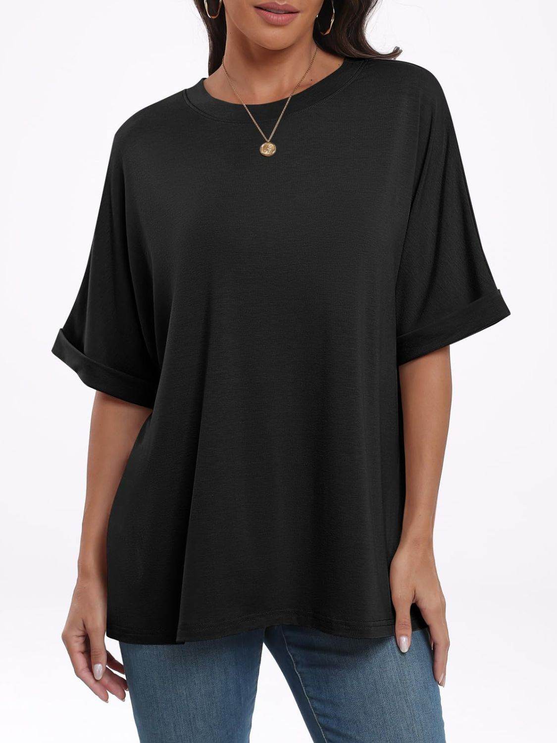 Round Neck Half Sleeve T-Shirt - UnLaced Boutique