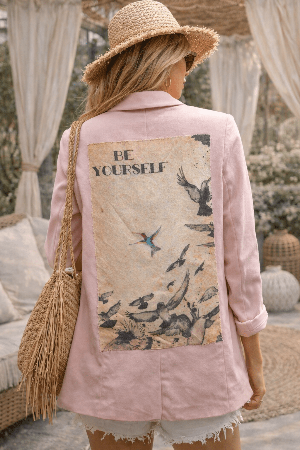 Be Yourself Blush Patch Blazer - UnLaced Boutique