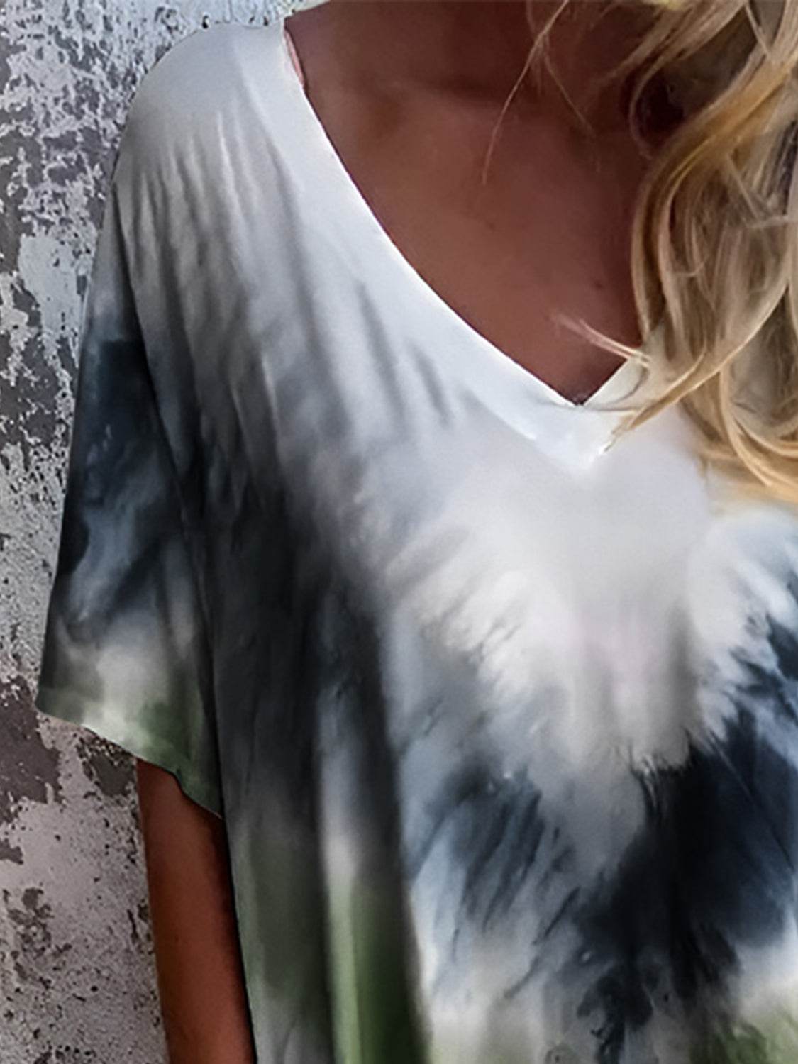 Full Size Pocketed Tie-Dye Short Sleeve Dress - UnLaced Boutique