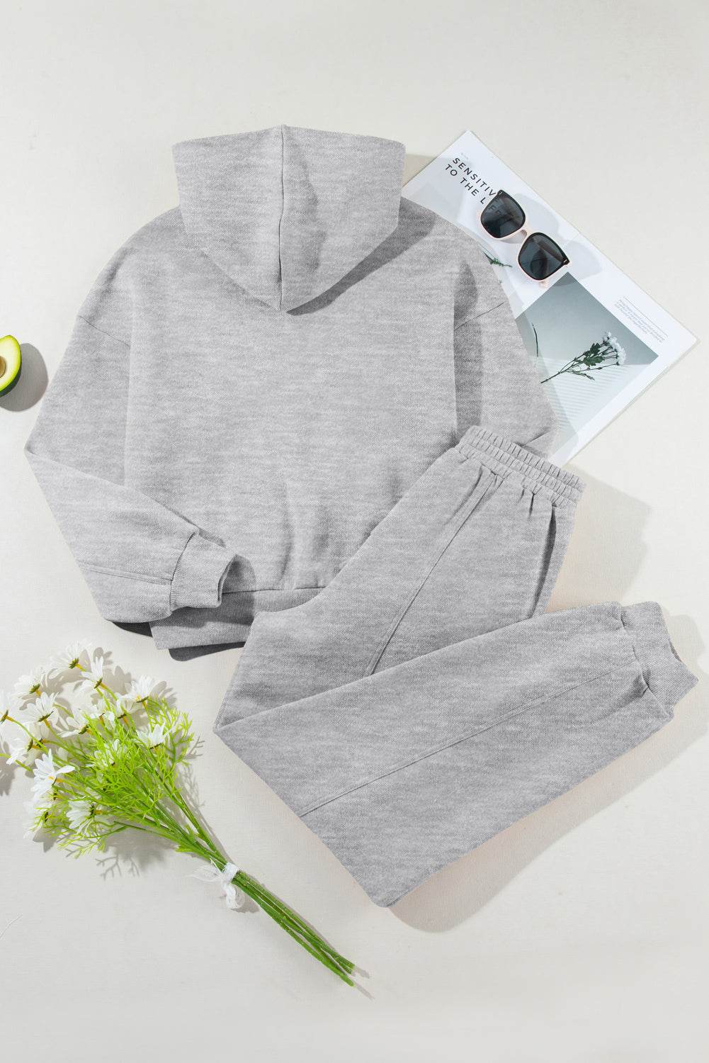 Dropped Shoulder Long Sleeve Hoodie and Pants Active Set - UnLaced Boutique