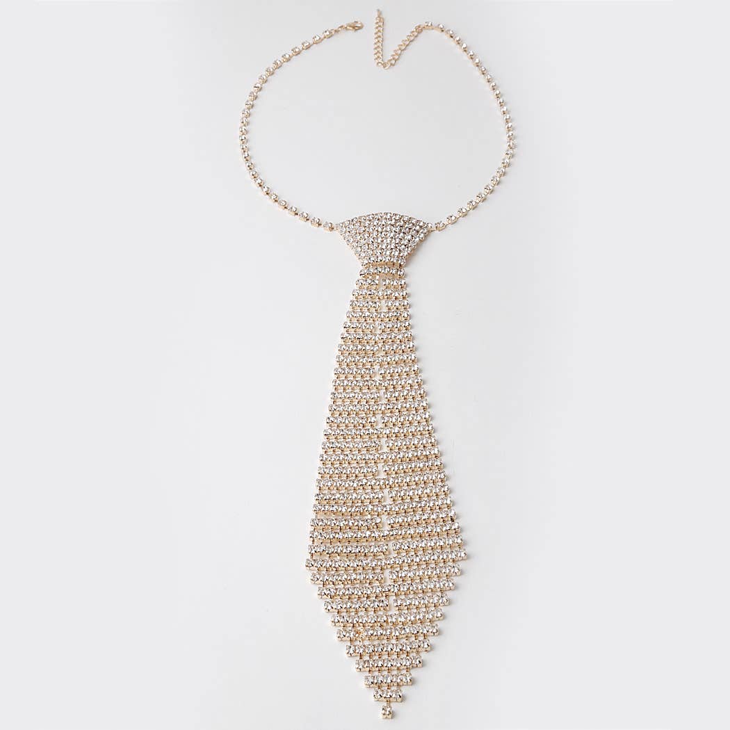 Bejeweled Necktie Statement Necklace - UnLaced Boutique