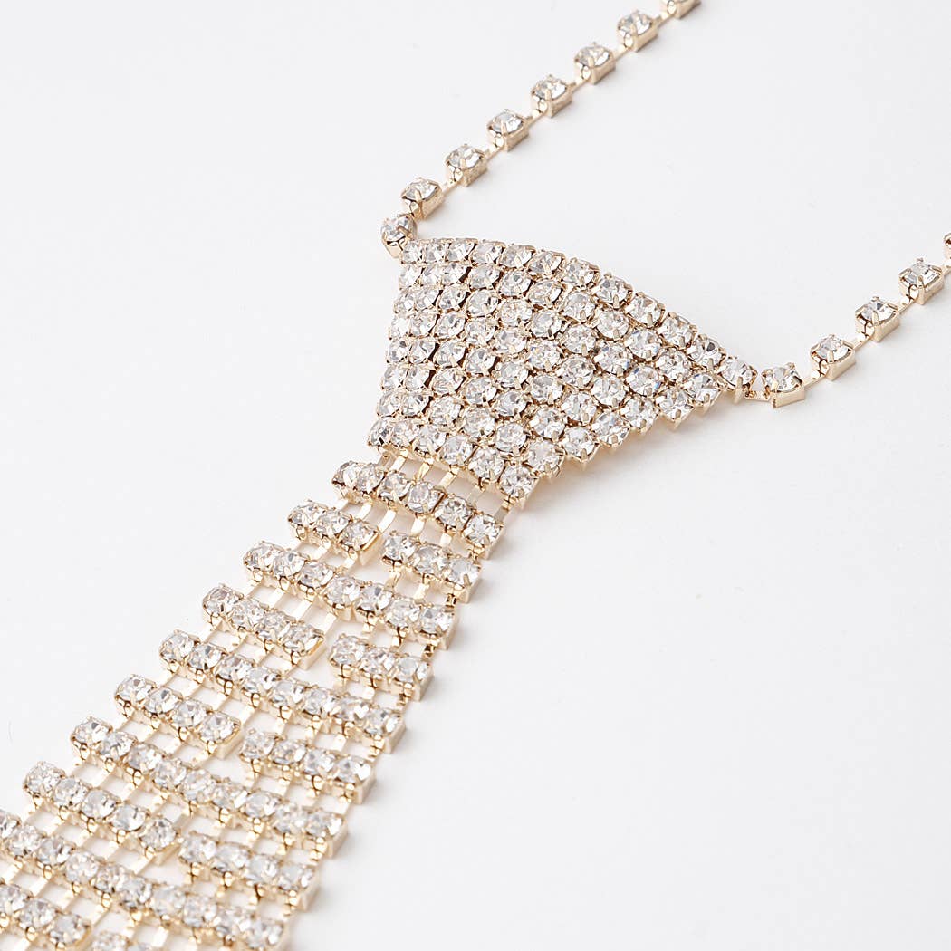 Bejeweled Necktie Statement Necklace - UnLaced Boutique